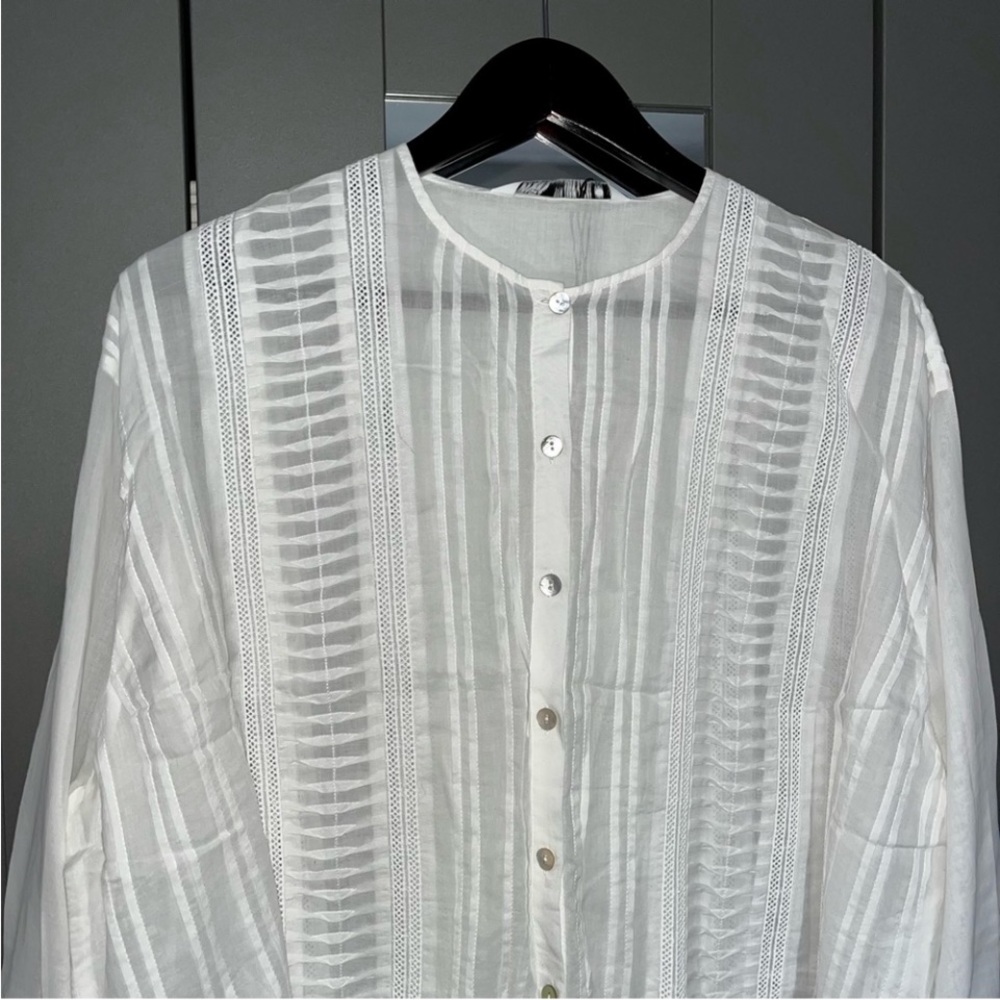 M. Zara SHIRT WITH EMBELLISHED TRIM - Picture 4 of 7